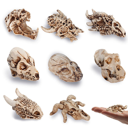 Mini Animal Skulls Figurines Set (8 Pieces) | Poorbone