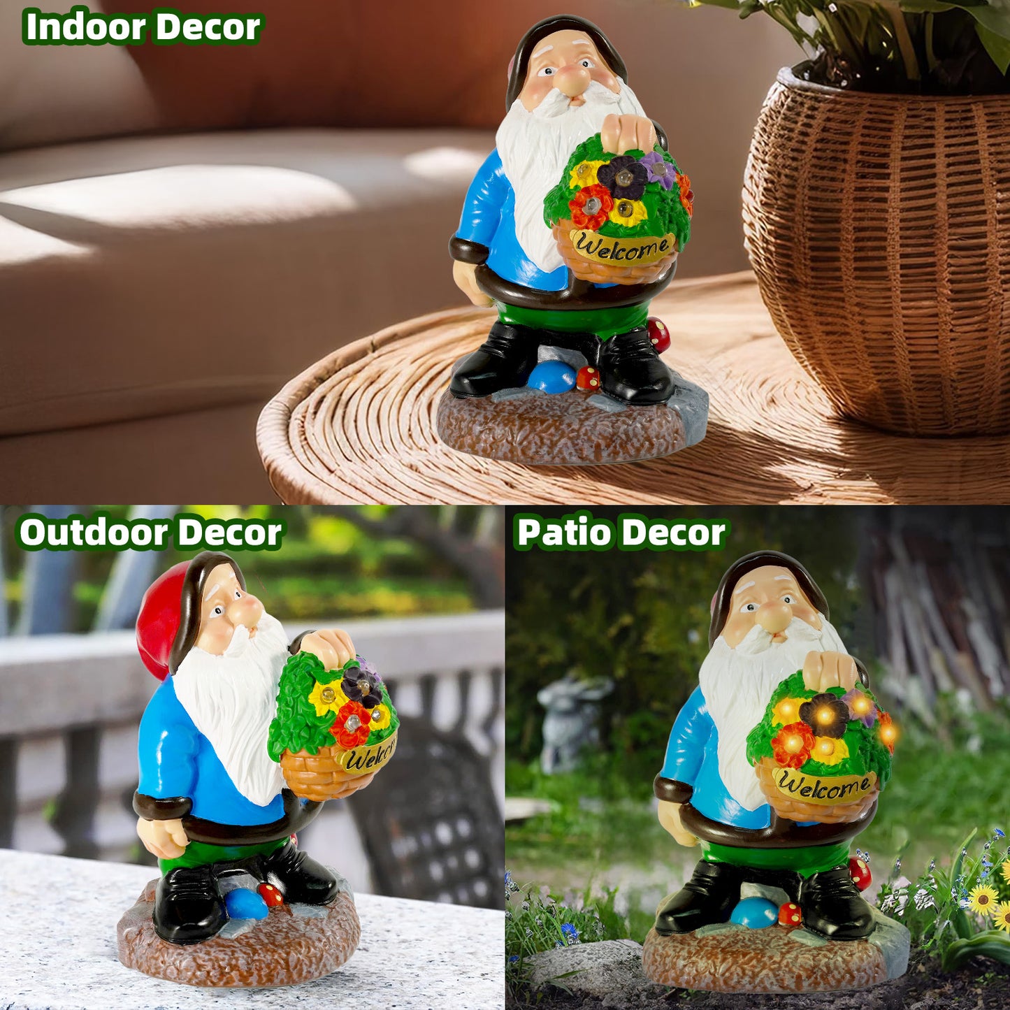 Outdoor Garden Gnomes Statue Set | Poorbone